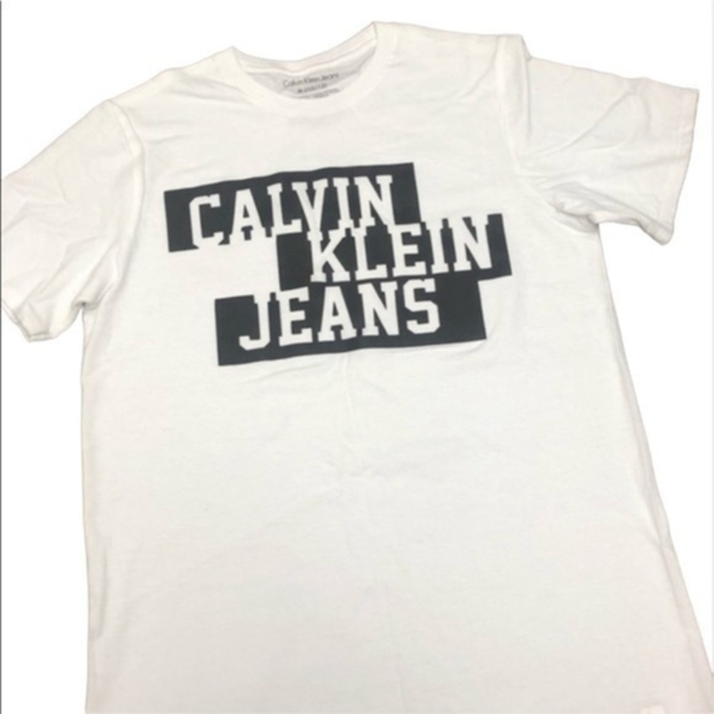 Calvin Klein White Short Sleeve Crew Neck T-Shirt